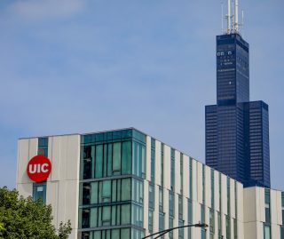 UIC College of Engineering East Campus in Chicago August 31, 2020. UIC Engineering/Jim Young - Scenic, Campus, Logo
