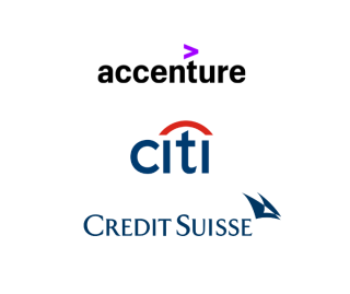 Accenture, Citi, and Credit Suisse logos