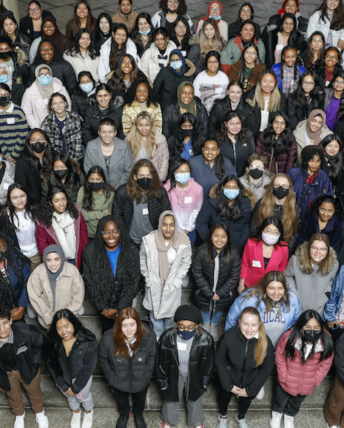 some of the students involved in 2022 Sprinternships pose for a group photo